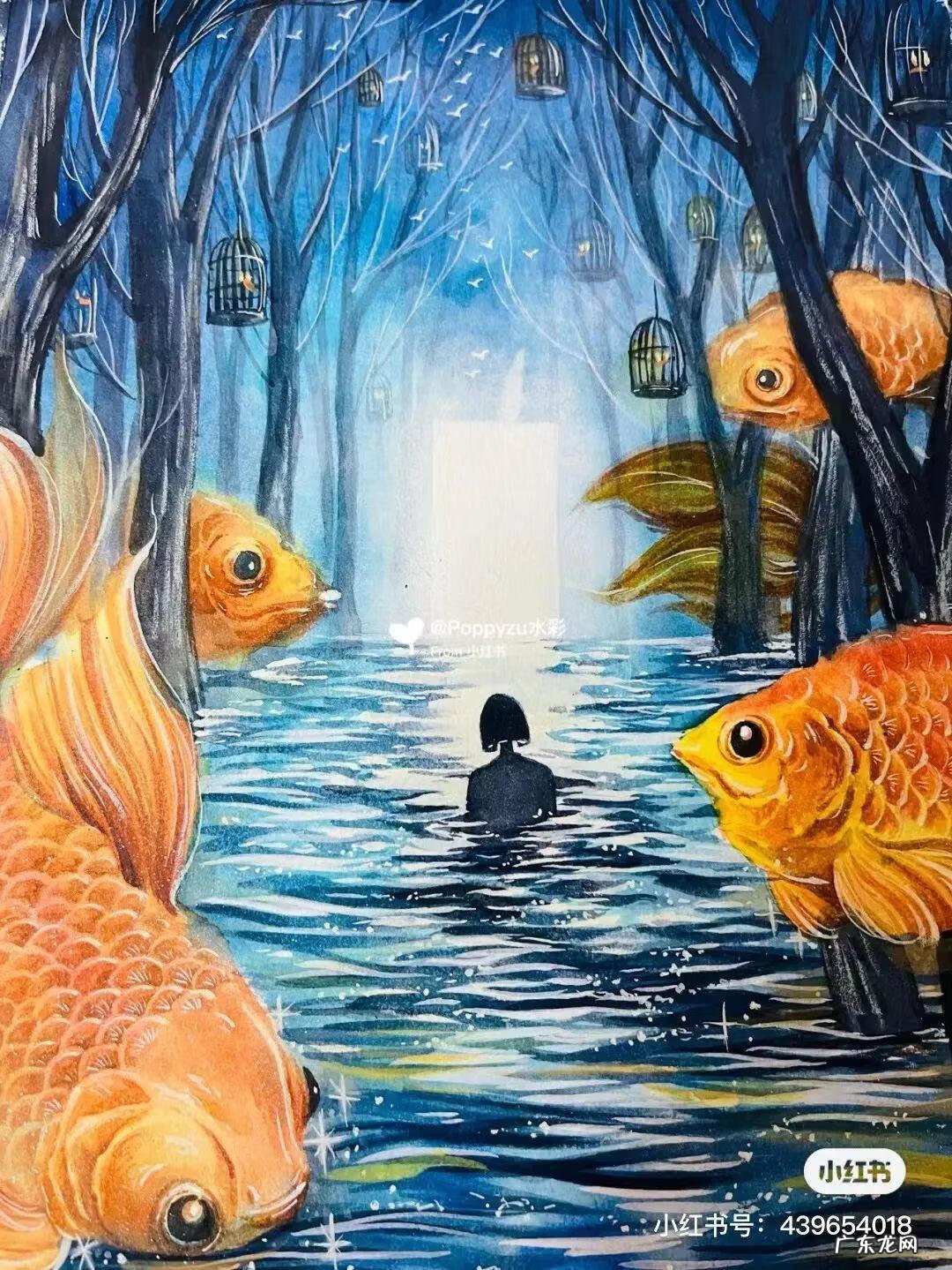 国风彩绘 国风水彩画 简约