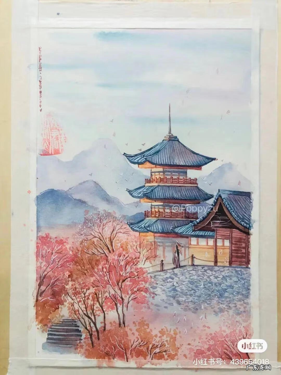 国风彩绘 国风水彩画 简约