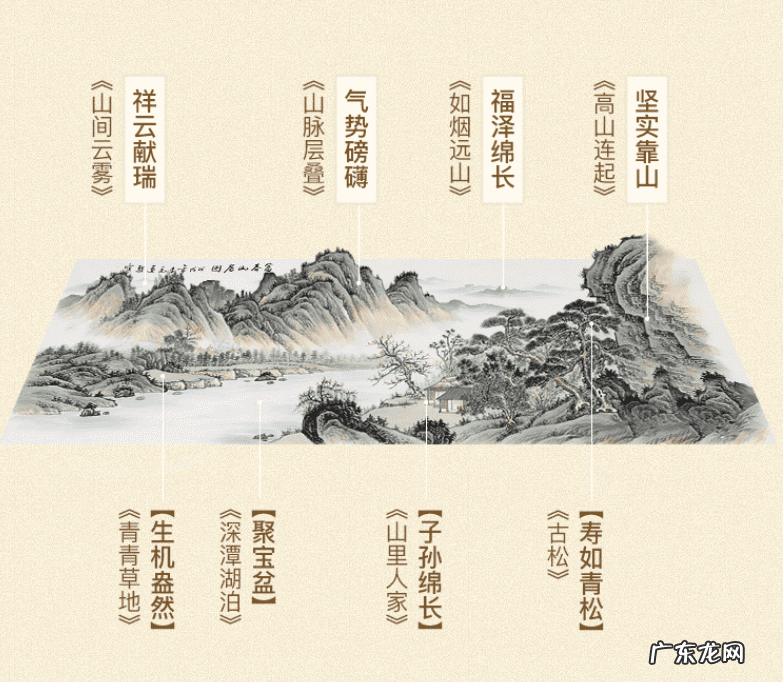 招财山水画 招财山水画高清图片