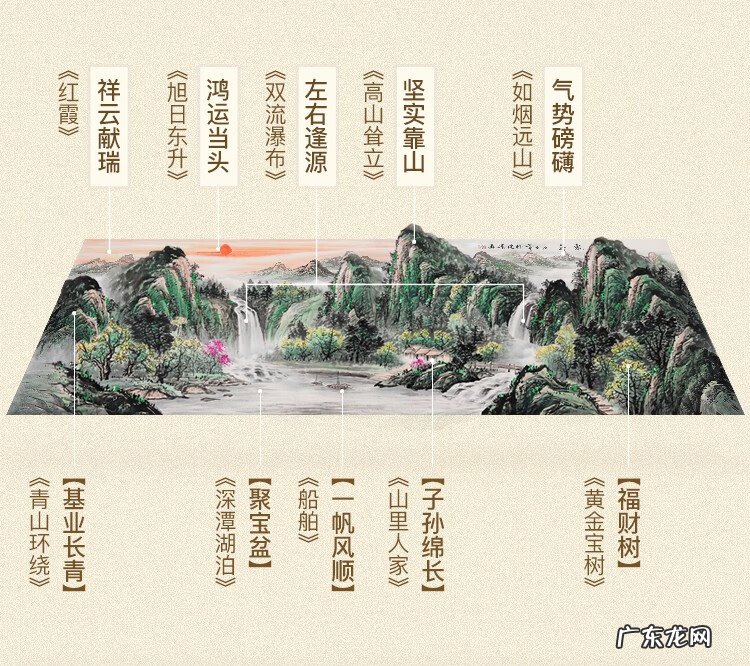 招财山水画 招财山水画高清图片