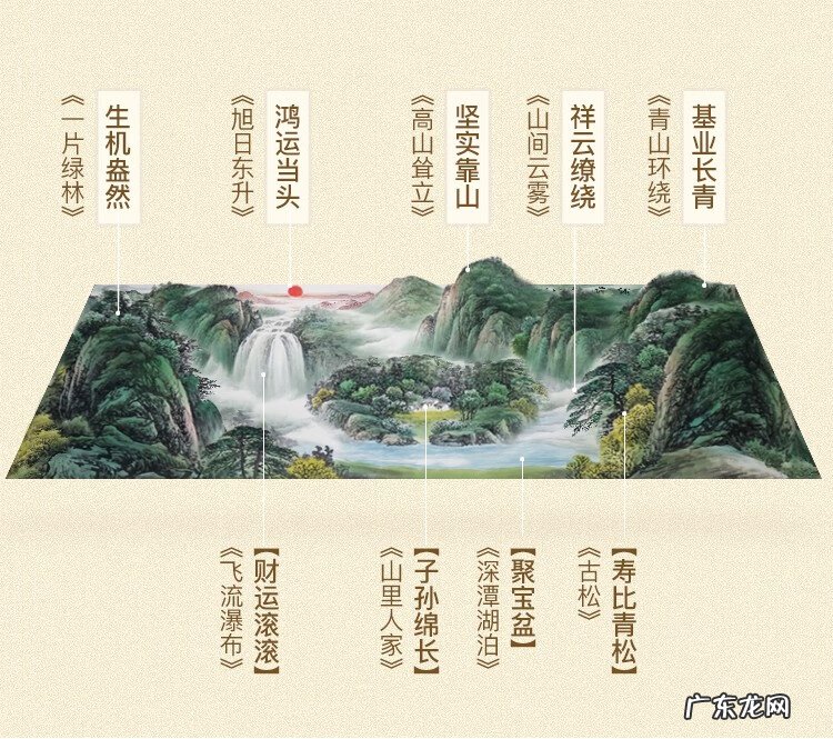 招财山水画 招财山水画高清图片