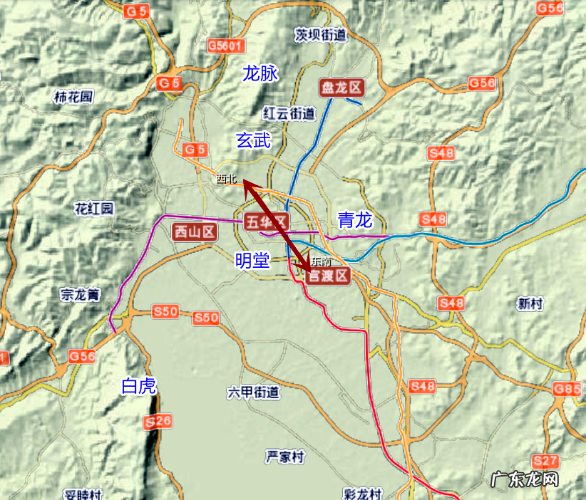 马形山风水形图 呼马山风水