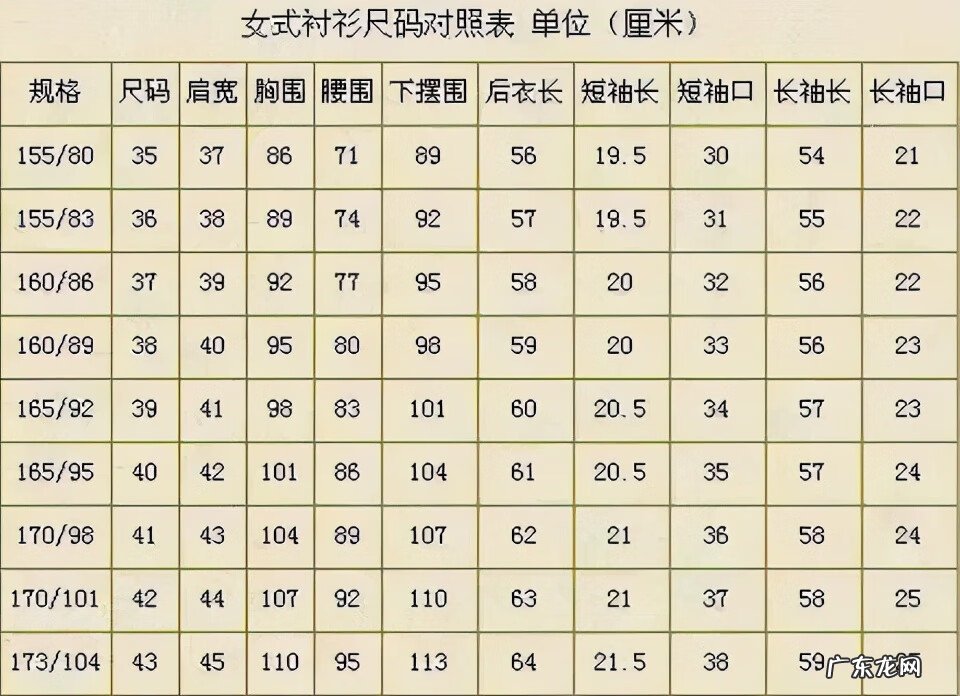 衣服码数参考 衣服的码数代表什么意思