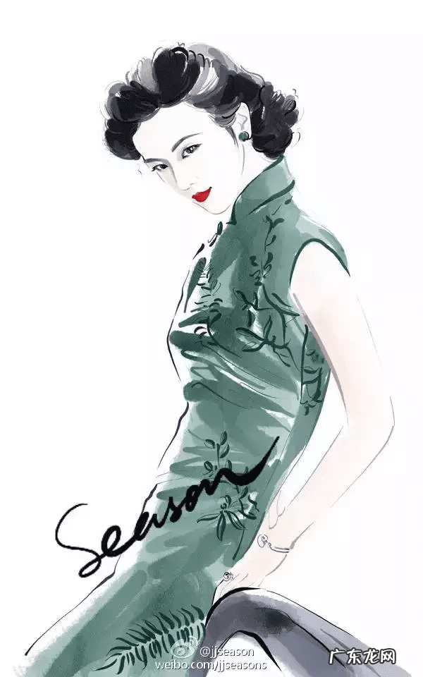 水墨旗袍 水墨山水旗袍