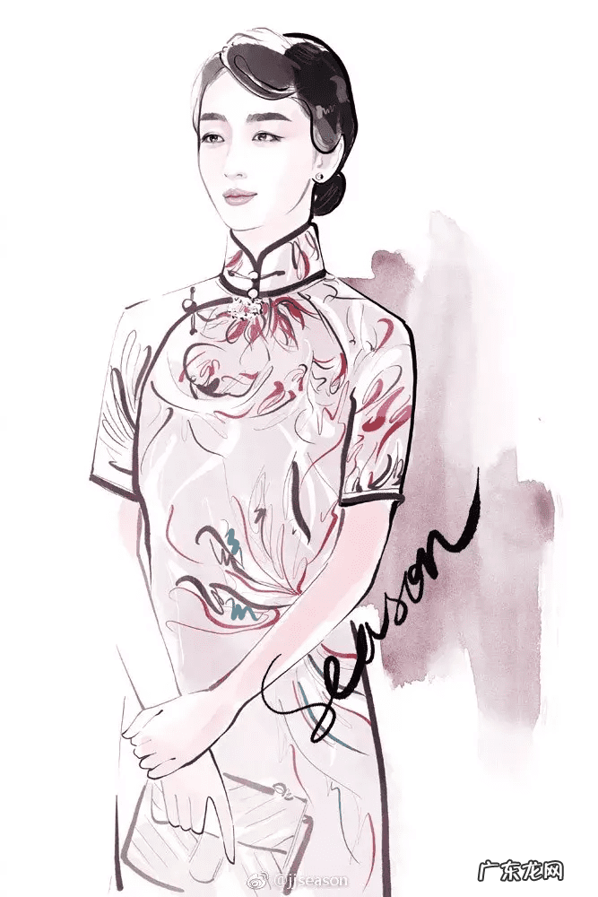 水墨旗袍 水墨山水旗袍