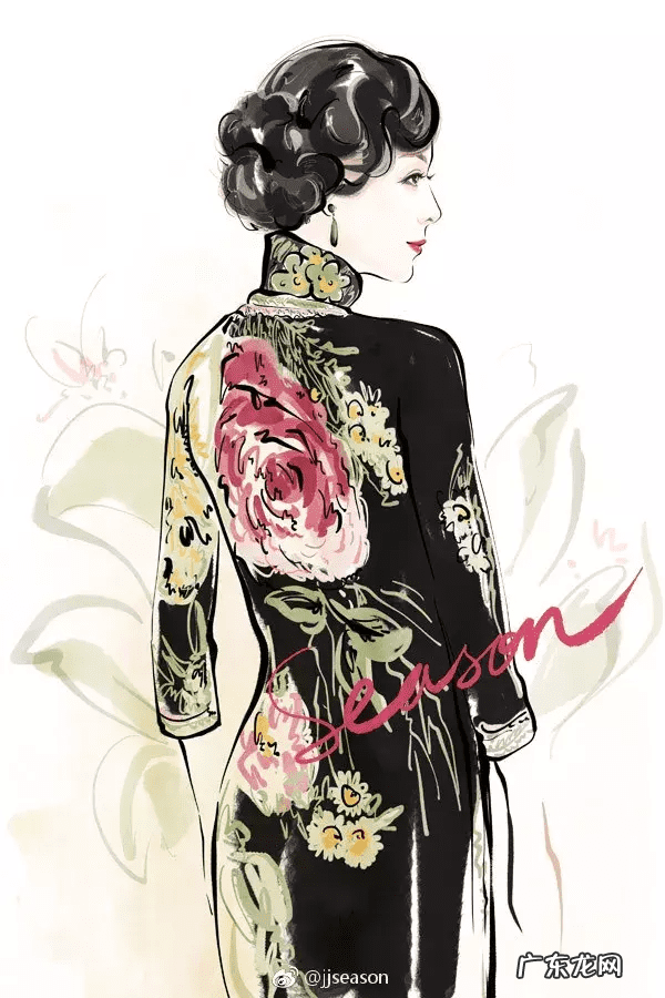 水墨旗袍 水墨山水旗袍