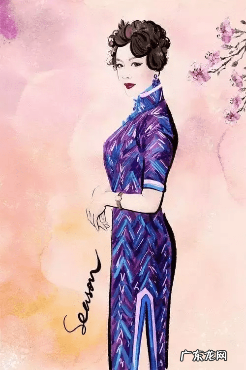 水墨旗袍 水墨山水旗袍