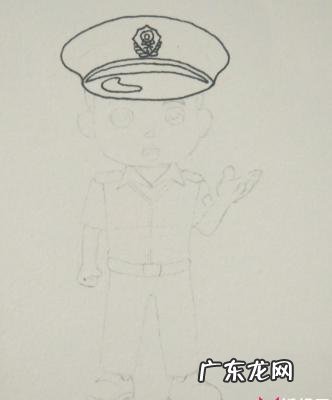 一步一步画警察简笔画抓小偷 简单的警察叔叔怎么画图片