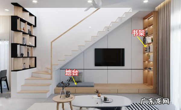 楼梯底下电视墙效果图 电视墙在楼梯下好不好