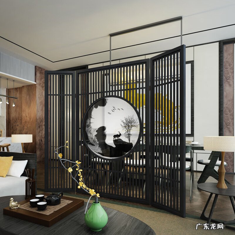 进门客厅风水画 不锈钢屏风上风水画