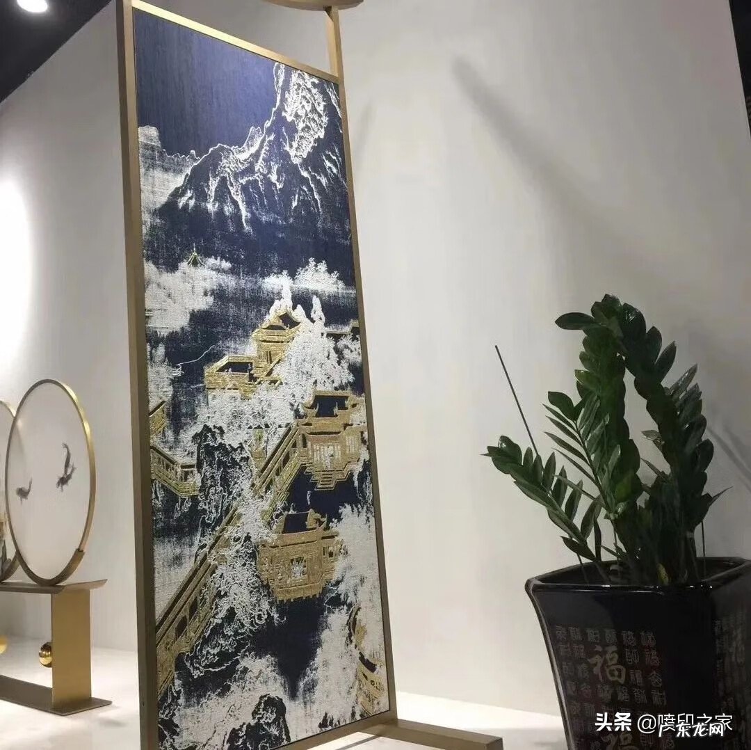 布艺屏风 纱屏风吊