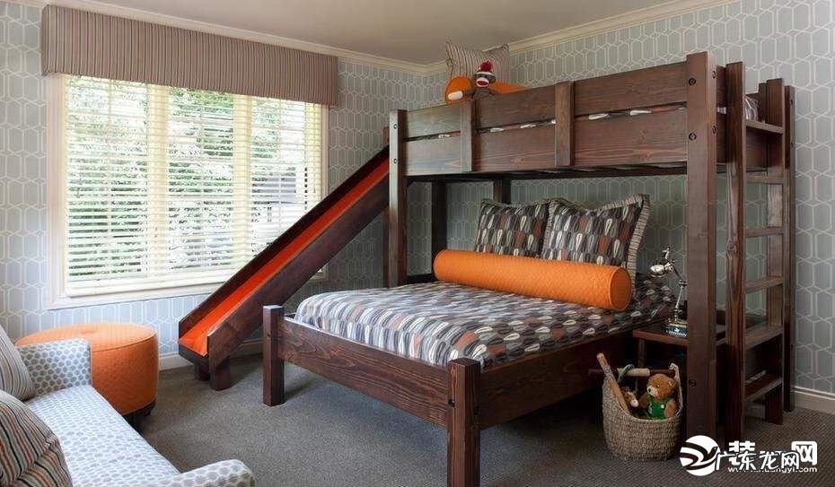 上下床带滑梯 滑梯床儿童床