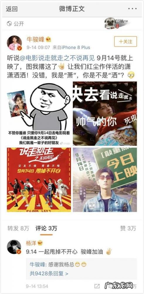 牛骏峰微博有多少粉丝 杨洋宣传组微博