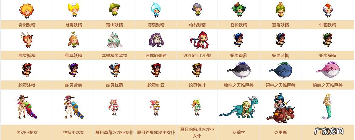 DNF宠物大全 DNF宠物名字