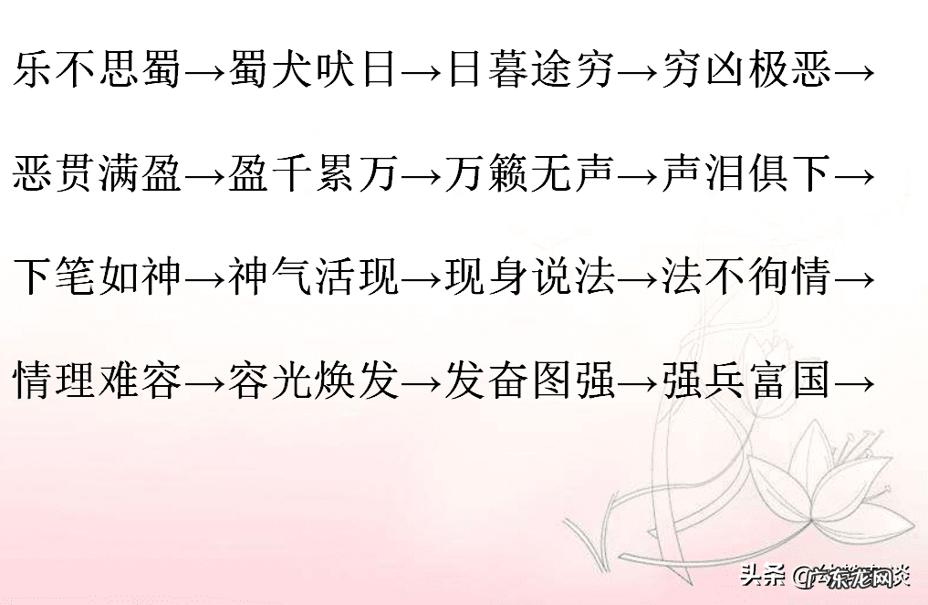 类别词语接龙 词语接龙大全 两字