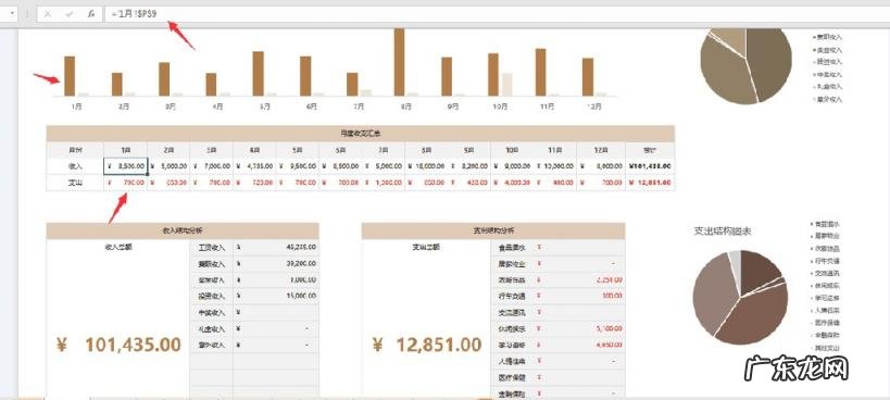 excel表格制作记账簿 个人记账本excel模板