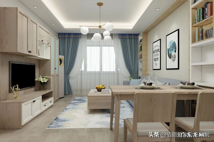 不对称电视柜效果图 电视柜对称设计