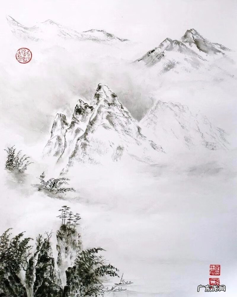 水墨画作品欣赏图片大全 山水风景水墨画