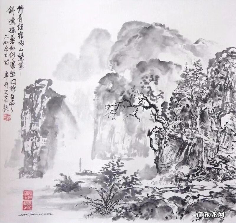 水墨画作品欣赏图片大全 山水风景水墨画