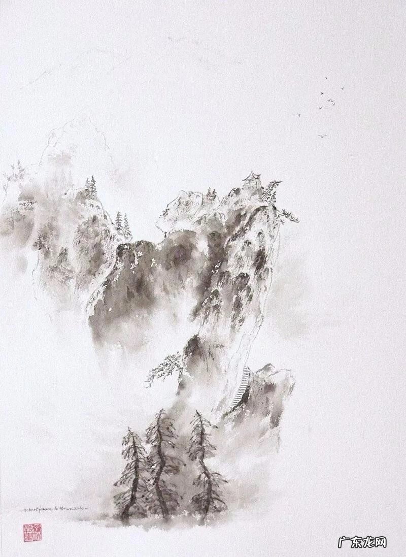 水墨画作品欣赏图片大全 山水风景水墨画