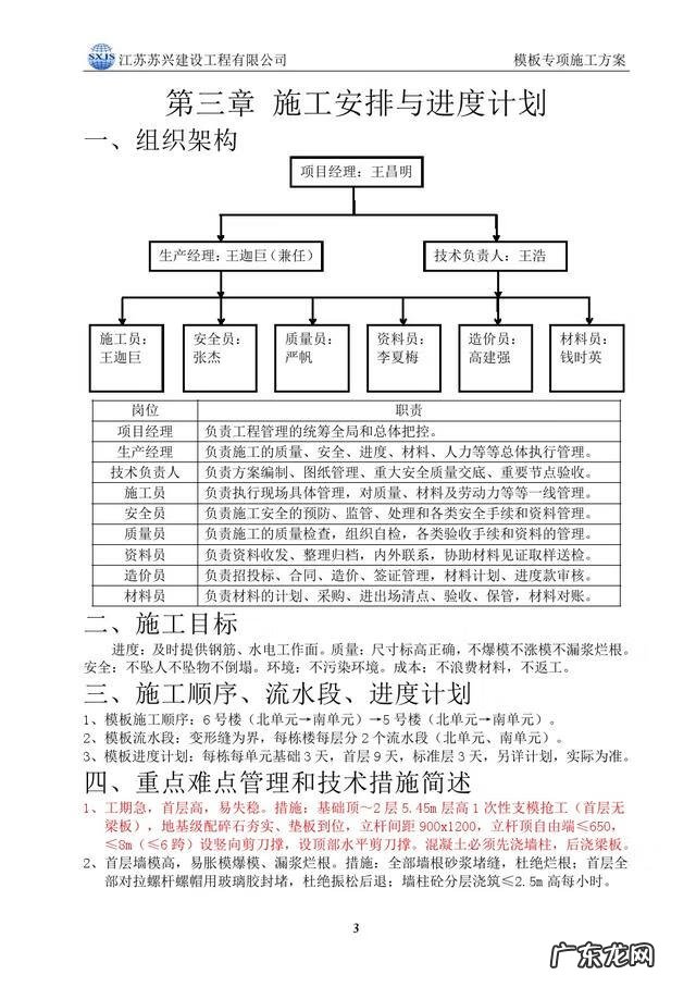 模板工程的基本知识 模板工程施工方案