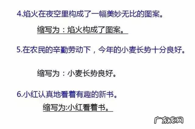 小学缩句大全100个 缩句专题训练