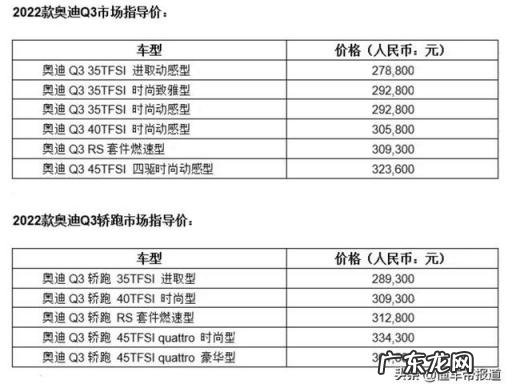 2022款奥迪q3价格及图片空间 2021款奥迪q3上市