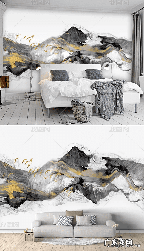 影视墙山水画有什么讲究 影视墙山水壁画大全