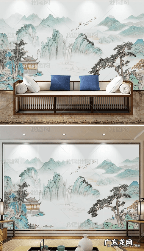 影视墙山水画有什么讲究 影视墙山水壁画大全
