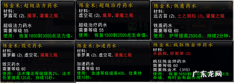 魔兽高级药剂师 wow药剂大师