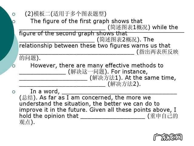英语一图表作文 英语图表作文模板