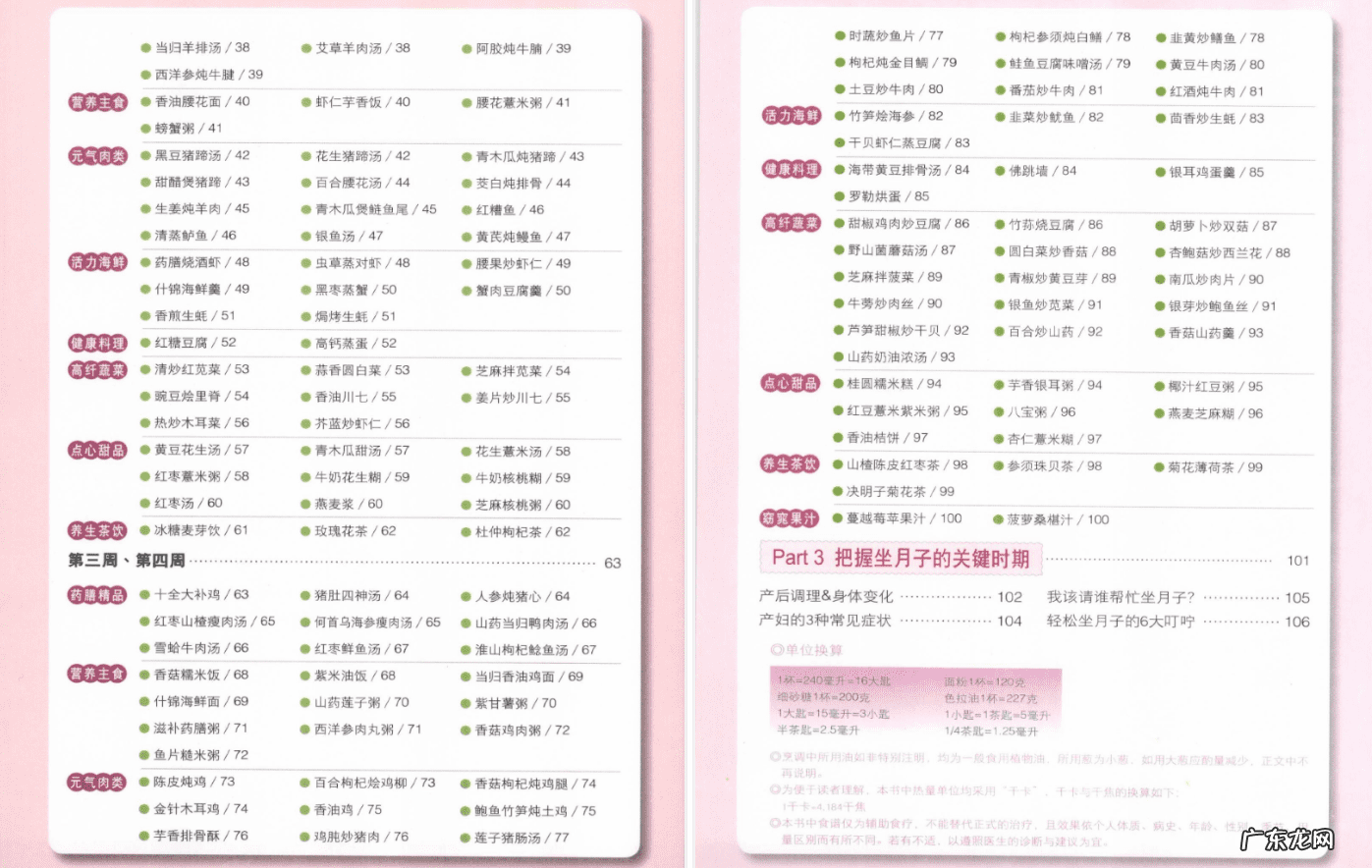 坐月子食谱家常菜 坐月子食谱大全及做法