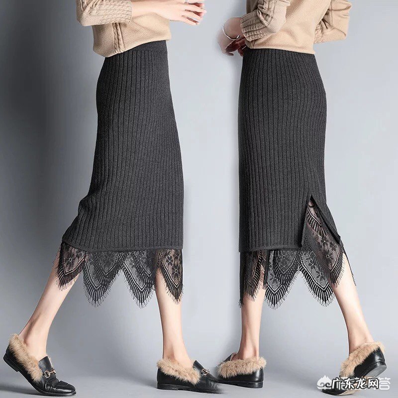 灰色针织半身裙搭配什么颜色的打底裤比较好看?适合穿什么鞋子?