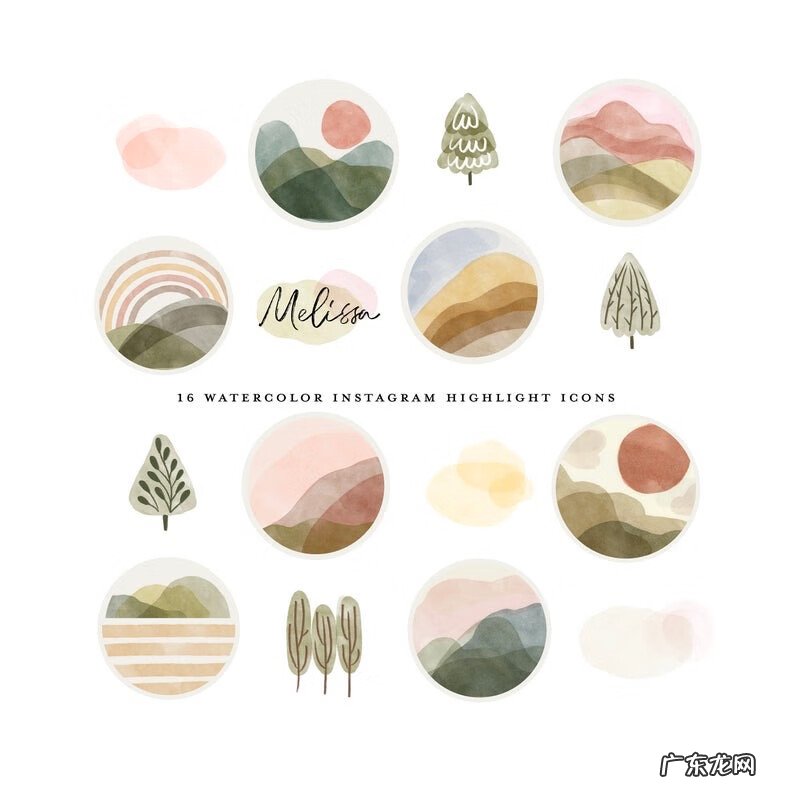 ins水彩小画 ins风格水彩画