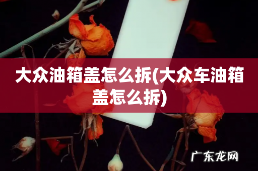 大众车油箱盖怎么拆 大众油箱盖怎么拆