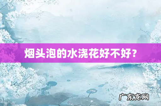 烟头泡的水浇花好不好？