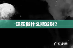 现在做什么能发财？