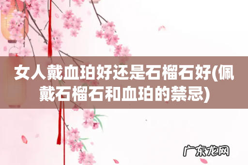 佩戴石榴石和血珀的禁忌 女人戴血珀好还是石榴石好