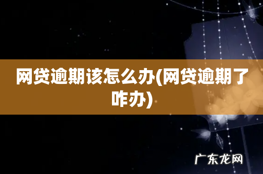 网贷逾期了咋办 网贷逾期该怎么办