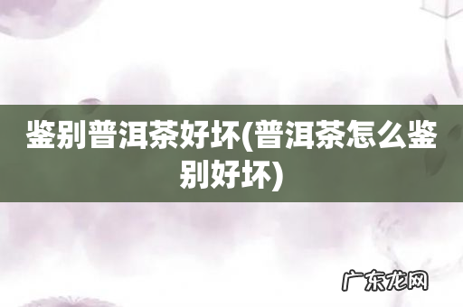 普洱茶怎么鉴别好坏 鉴别普洱茶好坏