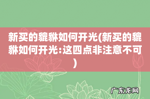 新买的貔貅如何开光:这四点非注意不可 新买的貔貅如何开光