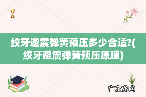 绞牙避震弹簧预压原理 绞牙避震弹簧预压多少合适?