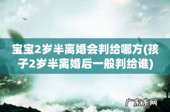 孩子2岁半离婚后一般判给谁 宝宝2岁半离婚会判给哪方