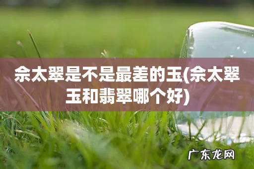 佘太翠玉和翡翠哪个好 佘太翠是不是最差的玉