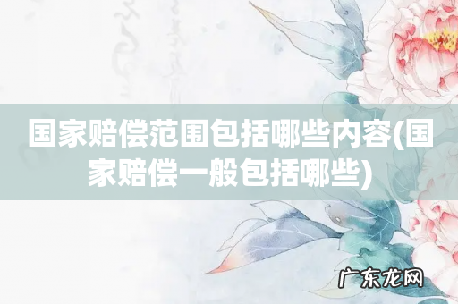 国家赔偿一般包括哪些 国家赔偿范围包括哪些内容