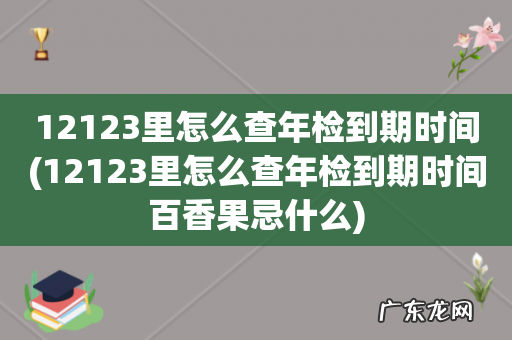 12123里怎么查年检到期时间百香果忌什么 12123里怎么查年检到期时间