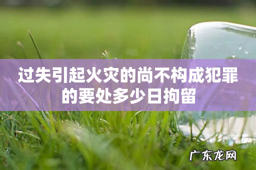 过失引起火灾的尚不构成犯罪的要处多少日拘留