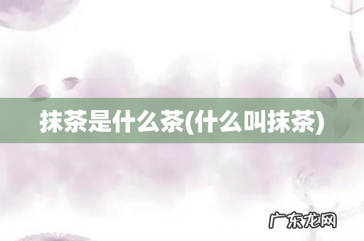 什么叫抹茶 抹茶是什么茶