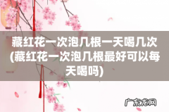 藏红花一次泡几根最好可以每天喝吗 藏红花一次泡几根一天喝几次