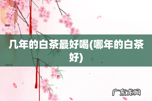 哪年的白茶好 几年的白茶最好喝